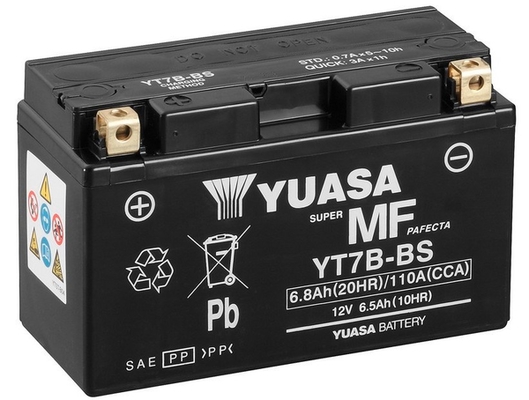 YUASA Starterbatterie AGM YT7B Maintenance Free 12V 6,5Ah 110A yt7b 68Ah