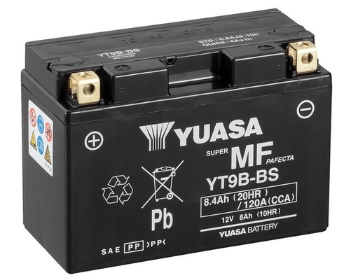 YUASA Starterbatterie AGM YT9B Maintenance Free 12V 8Ah 120A yt9b 68Ah
