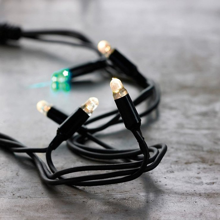 Sirius Tech-Line Lichterkette Start-Set 45 LED warmweiß 4,5 m außen 230V schwarz