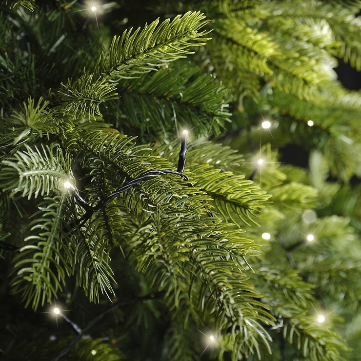 Kaemingk Lumineo LED-Lichterkette Basic mit Dimmer 180 LED warmweiß außen 13,5 m schwarz