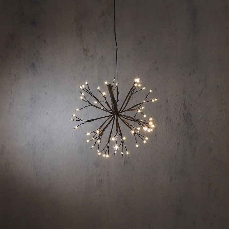 Luca Lighting LED-Polarstern Sputnik 63 LED klassisch weiss außen 30 cm schwarz