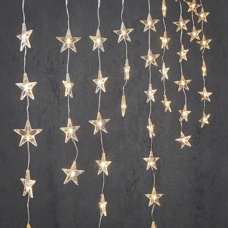 Luca Lighting LED-Lichtervorhang Stern LED 50 klassisch weiss innen 70 cm weiß