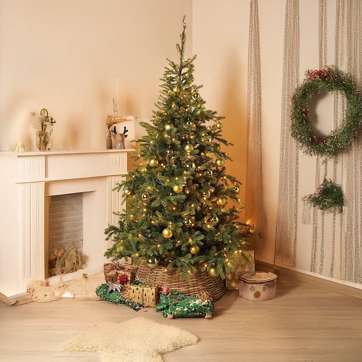 Edelman Black Box Trees LED Weihnachtsbaum Grimshaw 180 LED warmweiß innen155 cm grün