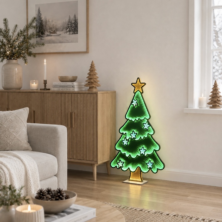 Luca Lighting LED Leuchte Tanne 517 LED warmweiss 90 cm Acryl bunt