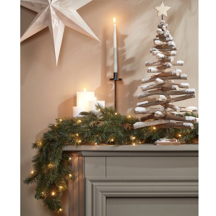 Edelman Triumph Tree LED-Weihnachtsgirlande Forest Frosted 96 LED warmweiss außen 270 cm grün