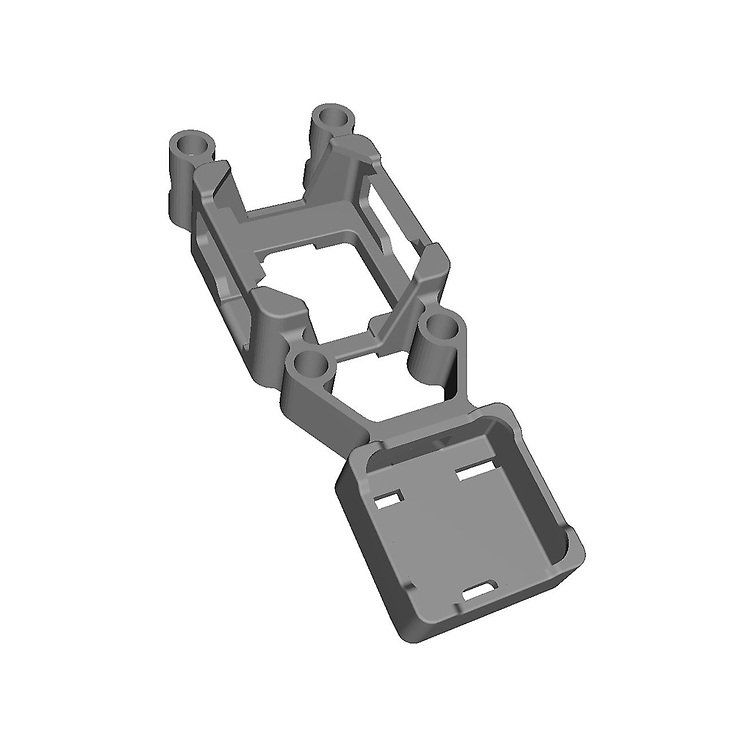 Foxeer Mega 5 250GPS groß + O3 Halterung 3D Druck TPU Schwarz