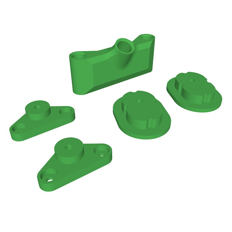 iFlight AOS V5 DJI O4 Air Unit (Lite) Adapter Set 3D Druck TPU Grün