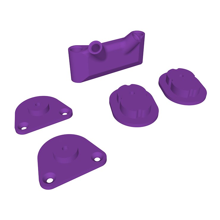 iFlight AOS V5 DJI O4 Air Unit Pro Adapter Set 3D Druck TPU Violett