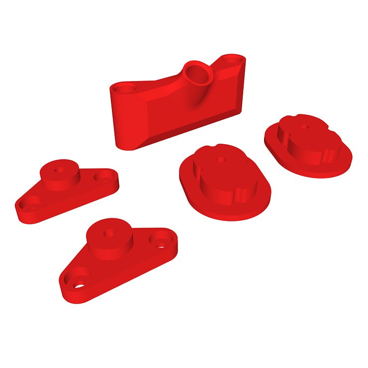 iFlight AOS V5 DJI O4 Air Unit (Lite) Adapter Set 3D Druck TPU Rot