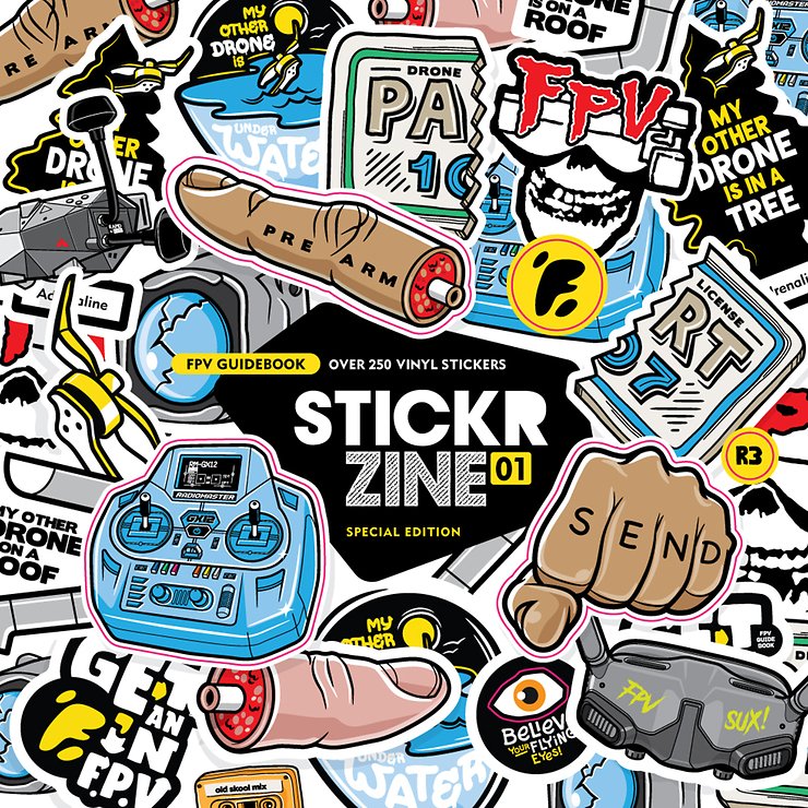 StickrZINE One FPV Limited Vinyl Aufkleber Sticker Heft