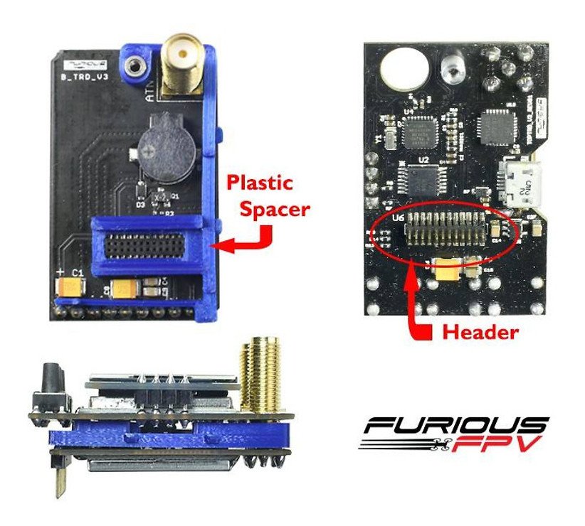 Spacer für Furious FPV True D V3 Diversity Receiver System