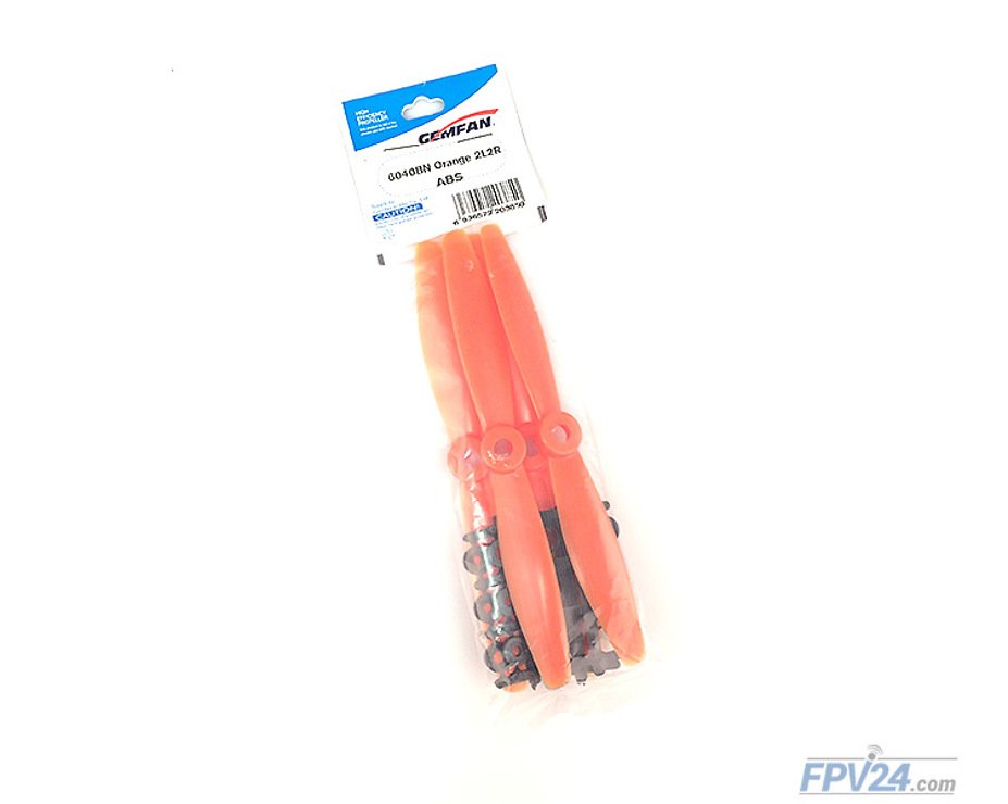 Gemfan 6040 6X4 ABS Bullnose Propeller Orange 2xCW 2xCCW 6 Zoll