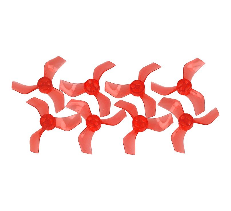 Gemfan 1635 40mm 3 Blatt Propeller 1mm Loch Klar Rot 4xCW 4xCCW