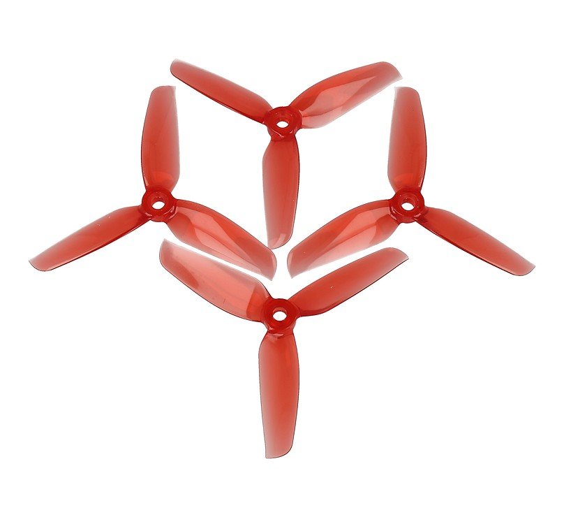 Gemfan 4032 4x3,2 WinDancer 3-Blatt-Propeller Klar Rot 2xCW, 2xCCW 4 Zoll