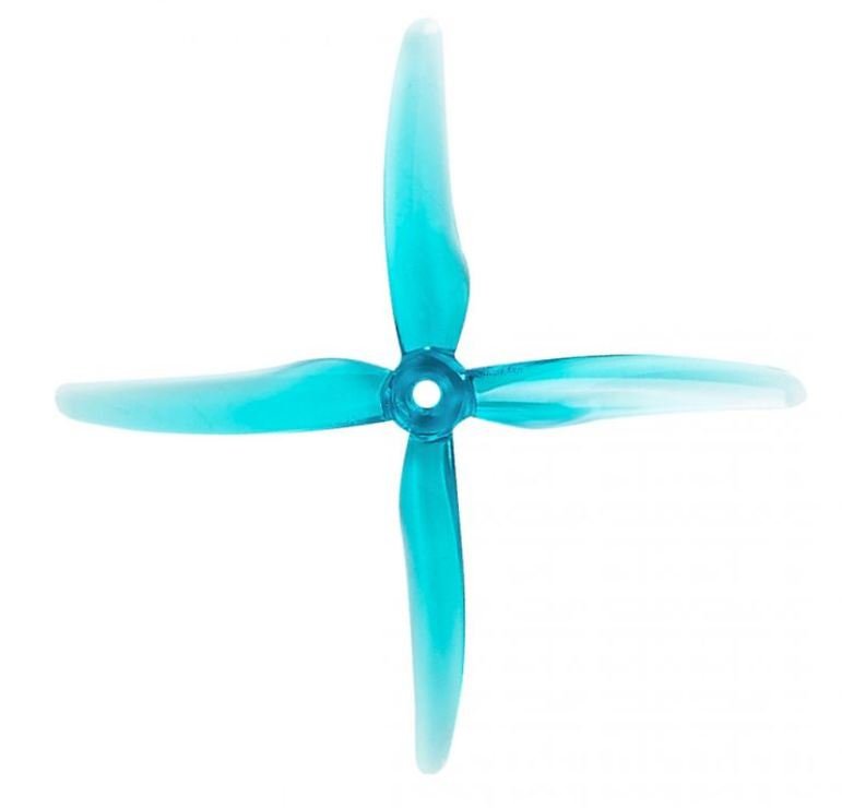 Gemfan 51455 Hurricane 4 Blatt Propeller Klar Blau 4 Stück 5 Zoll