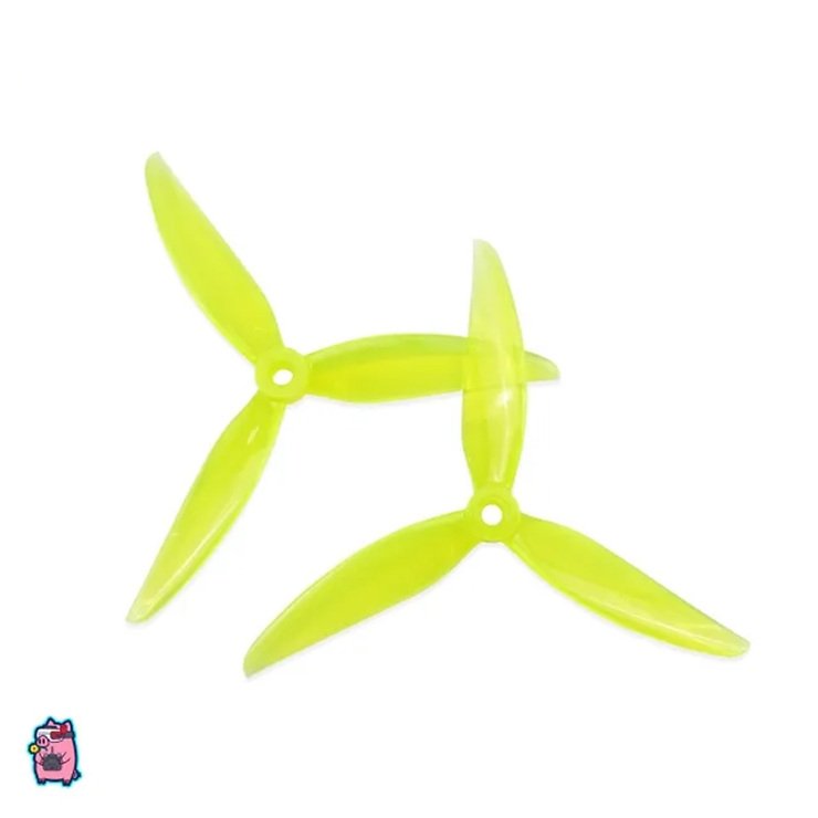 HQProp Flowerpig R29.5 5,1 Zoll 3-Blatt Propeller Gelb (2CW+2CCW)