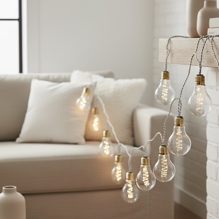 Kaemingk Lumineo LED-Lichterkette Bulb 30 LED warmweiß innen 2,7 m transparent