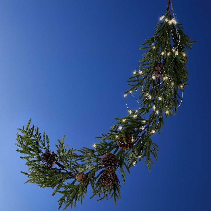 Kaemingk Lumineo LED-Lichtbündel Sterne 48 LED warmweiß innen batteriebetrieben 66 cm silber