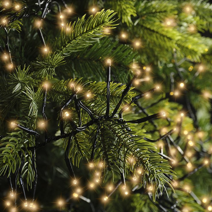 Kaemingk Lumineo Cluster Lichterkette 448 LED klassisch wam außen 4,2 m schwarz