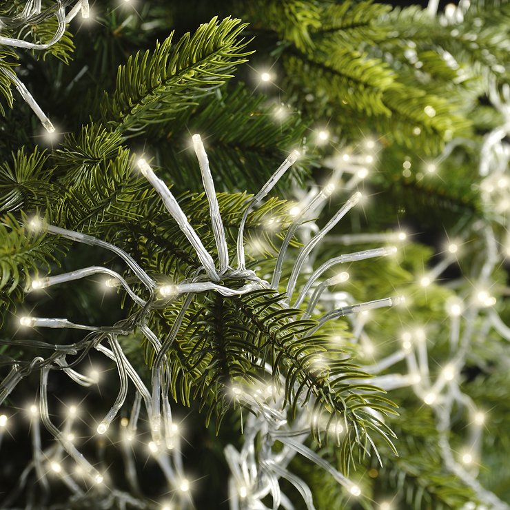 Kaemingk Lumineo Cluster Lichterkette 1128 LED warmweiß außen 10,5 m transparent