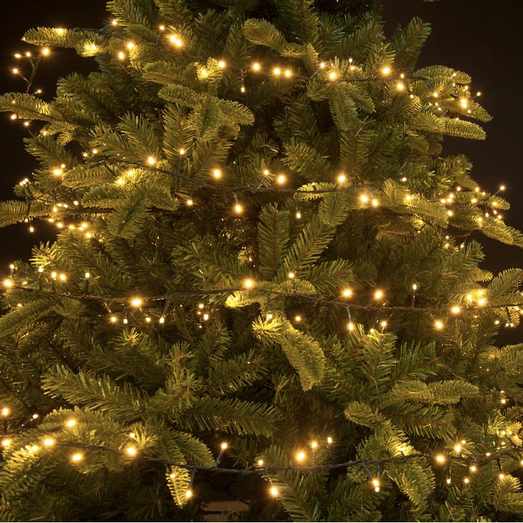 Kaemingk Lumineo Lichterkette Compact 1-2-glow 400 LED klassisch warm außen 1,5 m grün