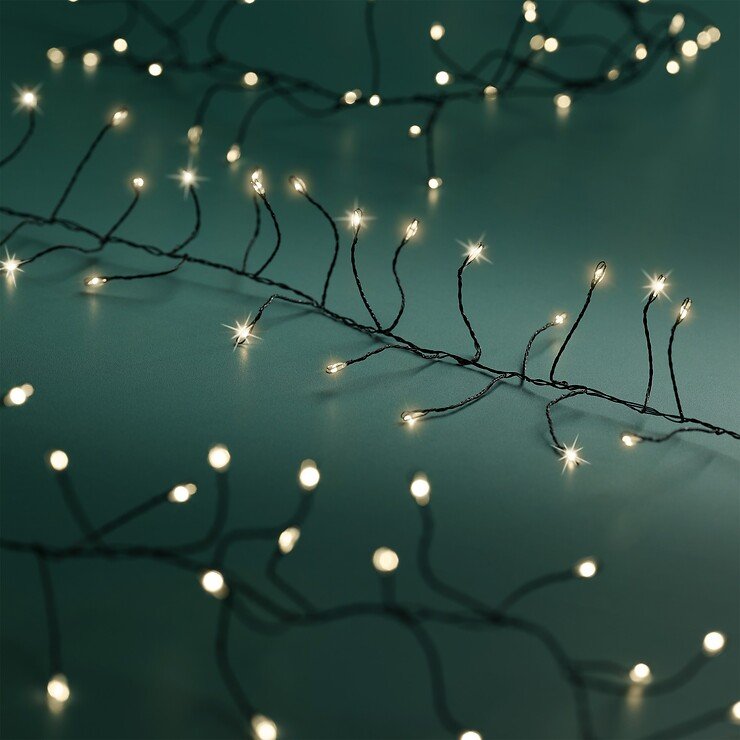 Kaemingk Lumineo Lichterkette Compact Twinkle 360 LED warmweiß außen 4,5 m schwarz