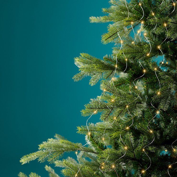 Kaemingk Lumineo LED Lichtbündel 640 LED klassisch warm außen 32 x 1,9 m silber