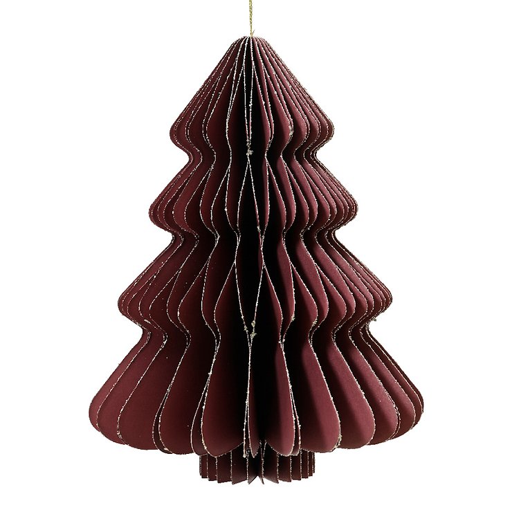 Kaemingk Weihnachtsbaum Papier 40 cm kastanienrot