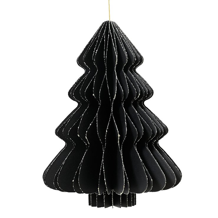 Kaemingk Weihnachtsbaum Papier 40 cm schwarz