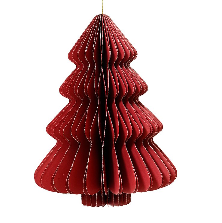 Kaemingk Weihnachtsbaum Papier 40 cm rot