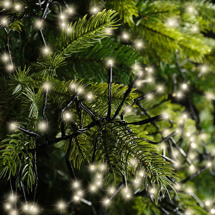 Kaemingk Lumineo Cluster Lichterkette 448 LED warmweiß außen 4,2 m schwarz