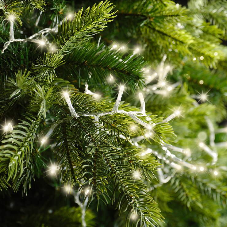 Kaemingk Lumineo Lichterkette Compact 500 LED warmweiß außen 11m transparent