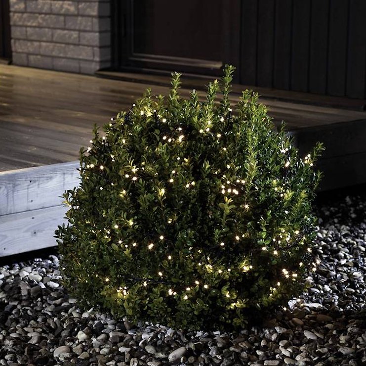 Konstsmide LED-Clusterlichterkette 480 LED warmweiß 6 m batteriebetrieben schwarz