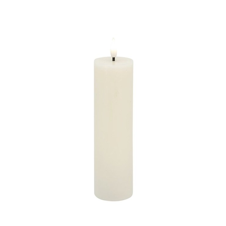 Candela Lights LED Kerze Echtwachs fernbedienbar 5x17,5 cm cream rustic