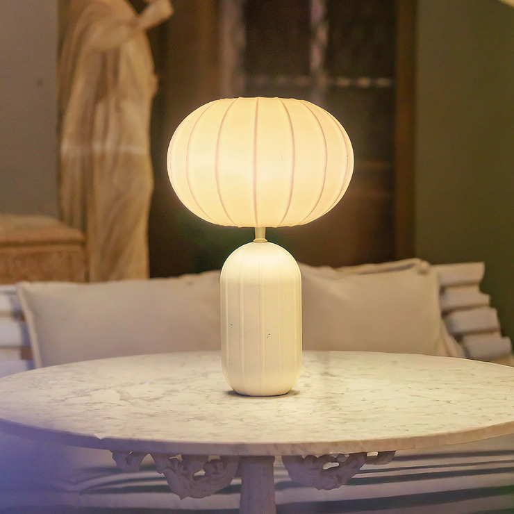Newgarden Rachel LED Tischlampe Solar und Akku 45 cm Beige