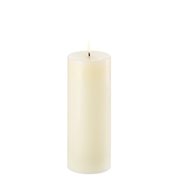 UYUNI Lighting LED Kerze PILLAR 7,8 x 20 cm ivory
