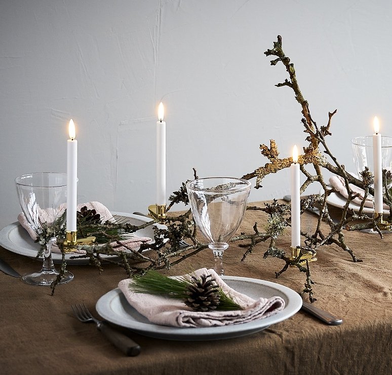 UYUNI Lighting LED Mini Stabkerzen 2er Set 1,3 x 13,8 cm weiß