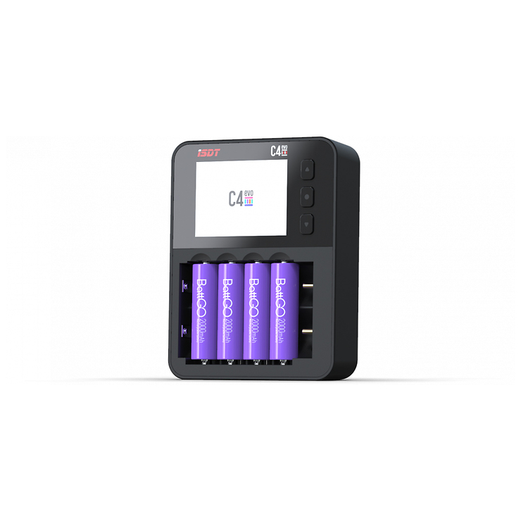 ISDT C4 EVO Akku Ladegerät AA AAA Li-Ion 18650 21700 4-Schacht USB-C Smart Charger