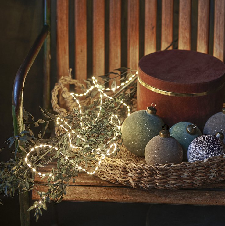 Sirius Lichterkette Kiki 300 LED warmweiß innen 4 m Metalldraht silber
