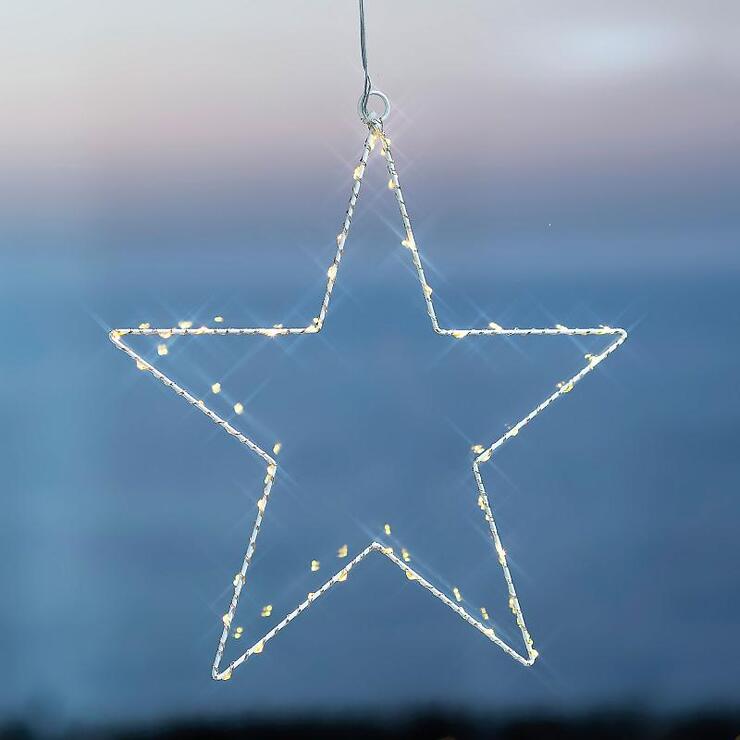 Sirius LED Stern Liva Star small 40 LED batteriebetrieben Metall weiß