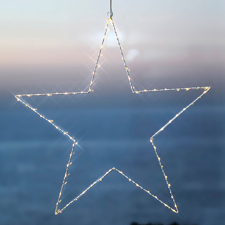 Sirius LED-Stern Liva 80 LED warmweiß innen 70 cm  Metall weiß