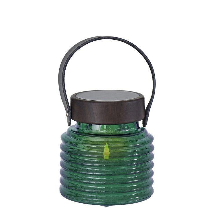 Sirius Aston Solar LED Glaslaterne 12 cm Outdoor Gartenleuchte grün
