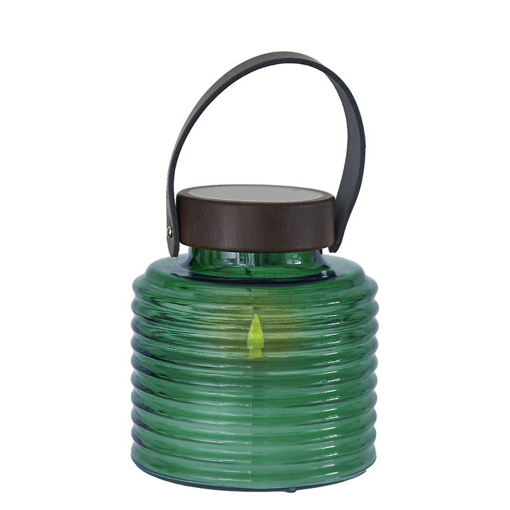 Sirius Aston Solar LED Glaslaterne 16 cm Outdoor Gartenleuchte grün