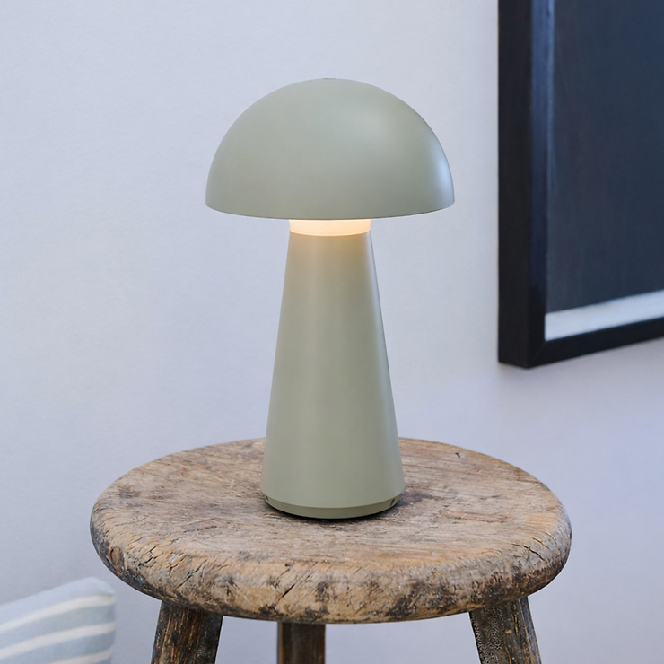 Sirius Akku LED Tischleuchte Sam außen 28 cm grau