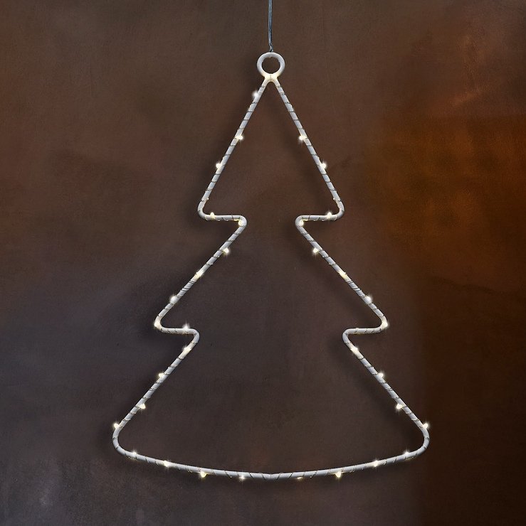 Sirius LED-Baum Liva 40 LED warmweiß innen 30 cm batteriebetrieben weiß