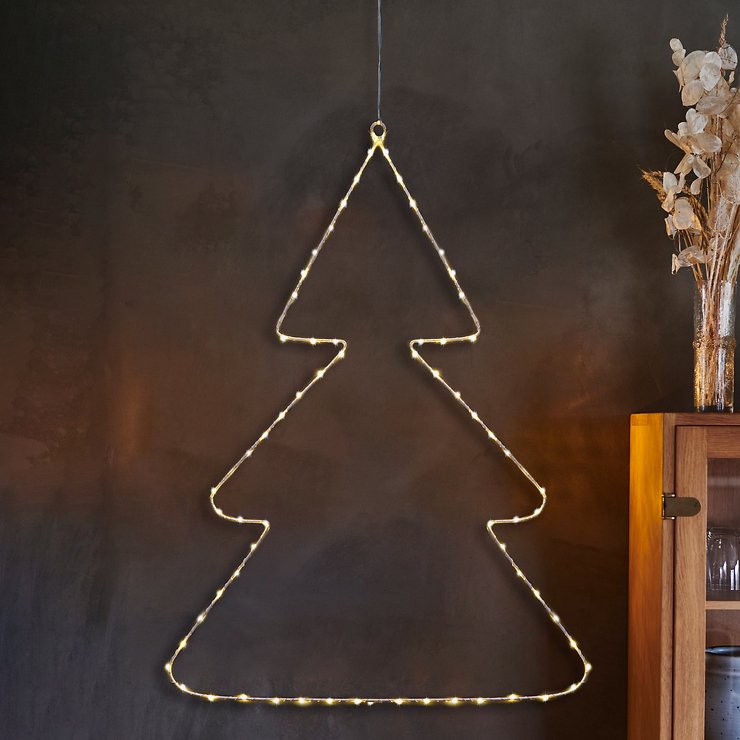 Sirius LED-Baum Liva 80 LED warmweiß innen 70 cm Metall weiß