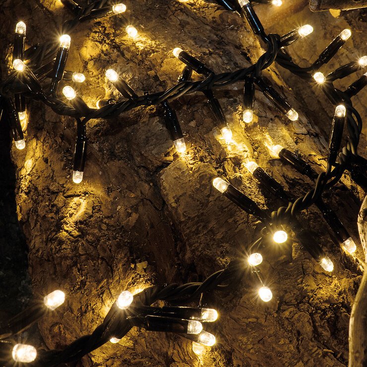 Sirius Tech-Line Lichterkette Cluster Erweiterung 180 LED warmweiß 3 m außen 230V schwarz