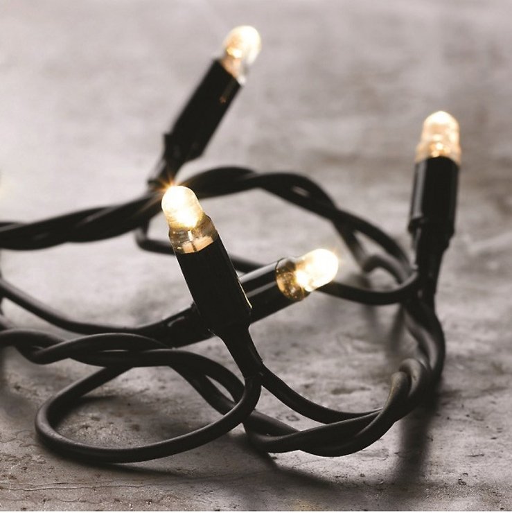 Sirius Tech-Line Lichterkette Erweiterung 300 LED warmweiß 30 m außen 230V schwarz