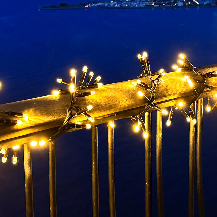 Sirius Tech-Line Lichterkette Cluster Erweiterung 120 LED Farbwechsel 2 m außen 230V schwarz