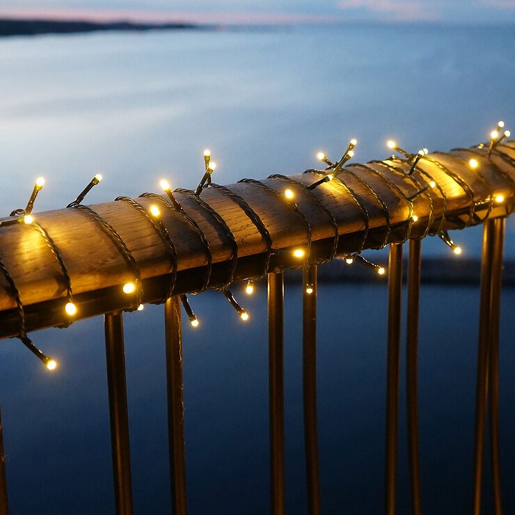 Sirius Lichterkette Easy-Line 600 LED warmweiß außen 59,9 m grün